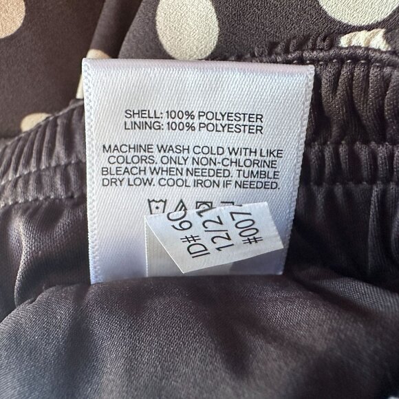 NEW Express Womens XS Pants Wide Leg Super High Rise Polka Dot Brown Lined - Picture 14 of 14